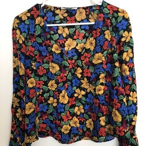 Mango Floral Print Blouse